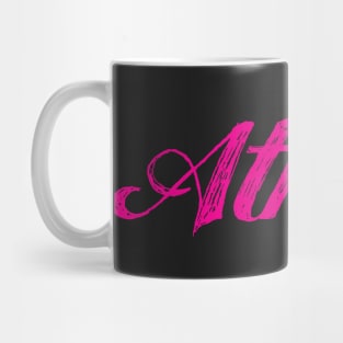 Pink Atheist Shirt Mug